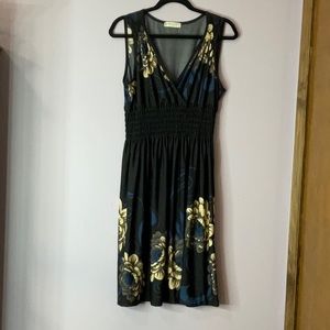 Black Floral sleeveless Dress size XL